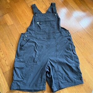 Dark Gray Women's Utility Short Overalls